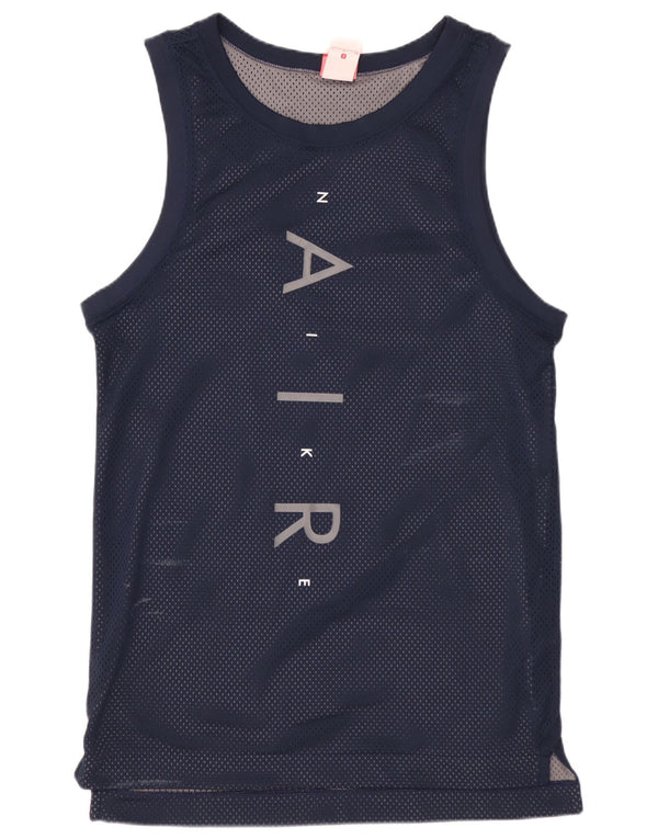 Top cu vestă grafică NIKE pentru bărbați, poliester bleumarin mic