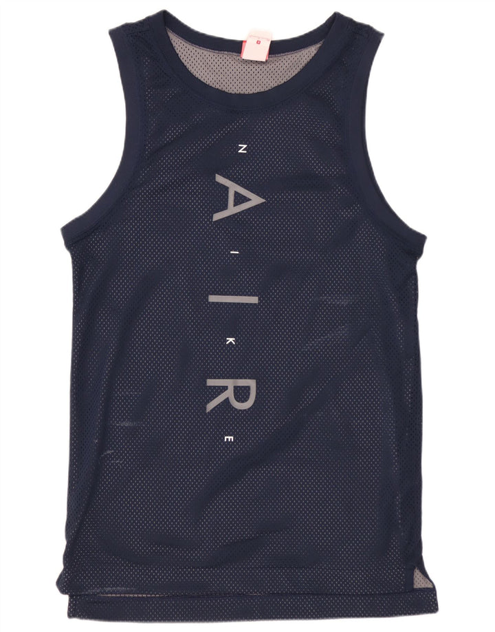 Top cu vestă grafică NIKE pentru bărbați, poliester bleumarin mic