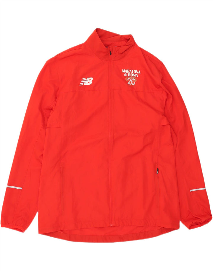 Jachetă de trening cu grafică pentru bărbați New Balance XL poliester roșu