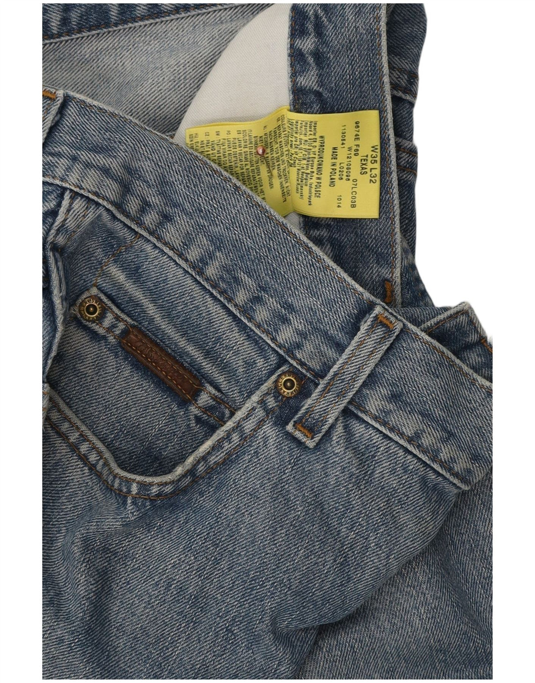 Blugi drepte pentru bărbați Wrangler Texas W35 L29 Bumbac albastru