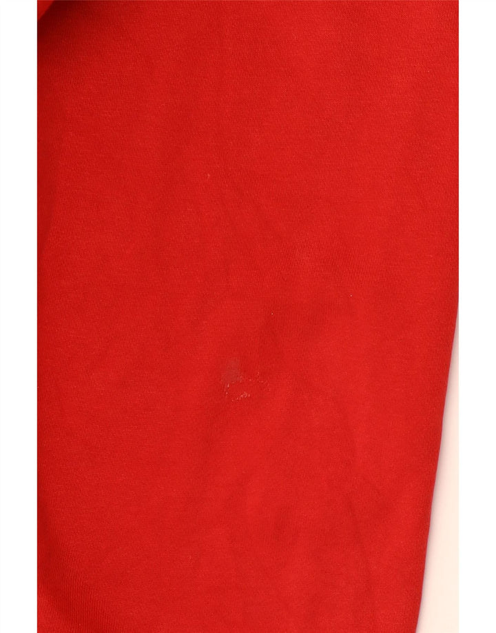 Pulover ADIDAS pentru bărbați, cu fermoar, bumbac roșu XL