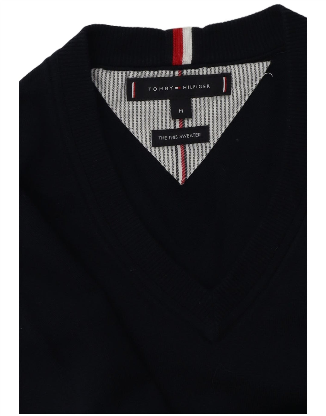 Pulover cu decolteu în V Tommy Hilfiger pentru bărbați, albastru bleumarin mediu