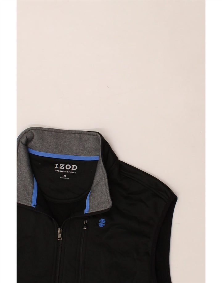 IZOD Mens Sleeveless Tracksuit Top Jacket XL Black Polyester Vintage Izod and Second-Hand Izod from Messina Hembry 