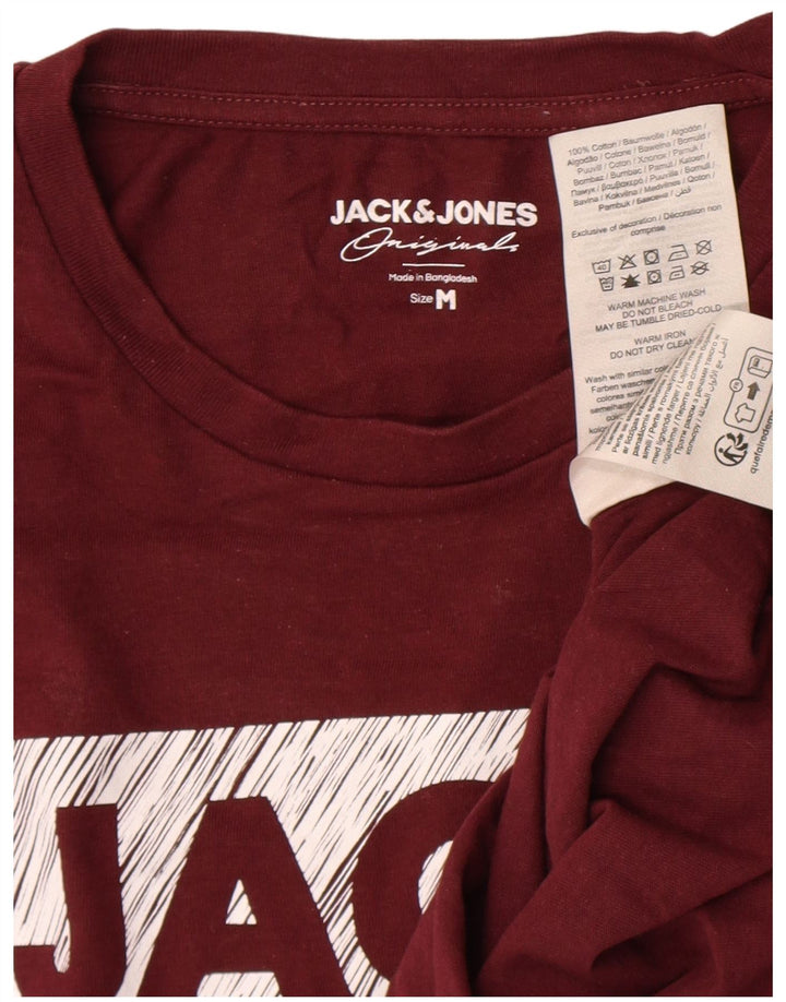 Tricou grafic Jack & Jones pentru bărbați Top din bumbac maro mediu