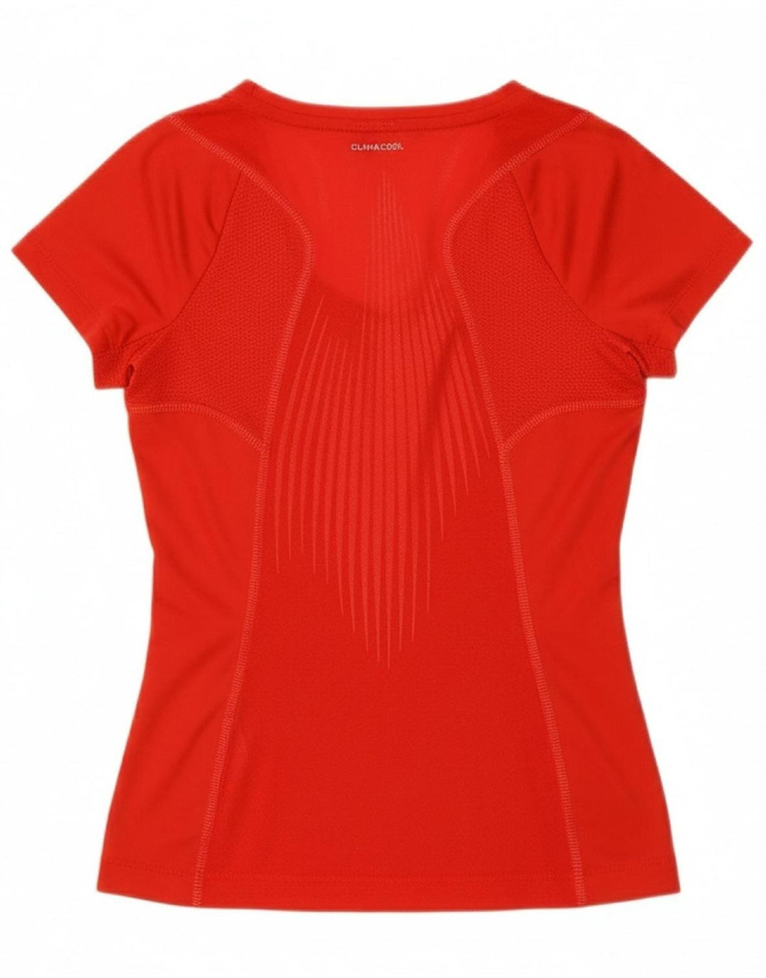 ADIDAS Girls Climacool Graphic T-Shirt Top 6-7 Years Red Polyester