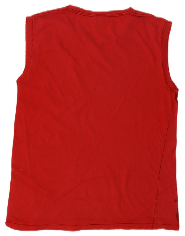 Lee Boys Graphic Vest Vest Top 15-16 Ani Roșu Bumbac
