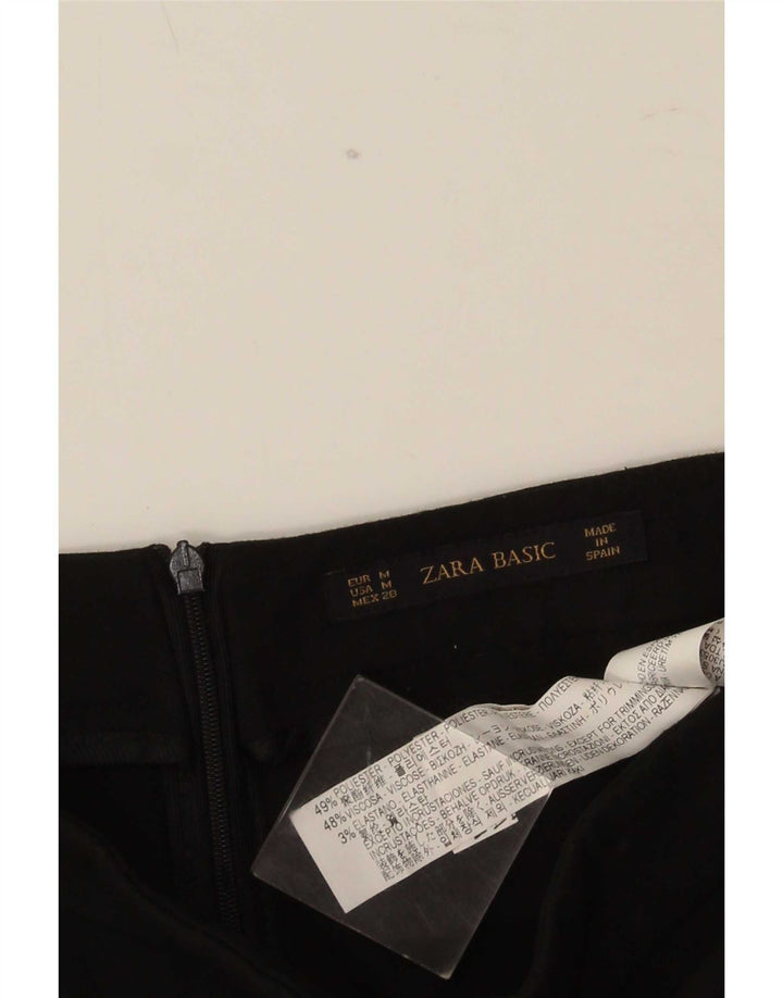 Pantaloni scurți casual pentru femei cu talie înaltă Zara Medium W28 Poliester negru