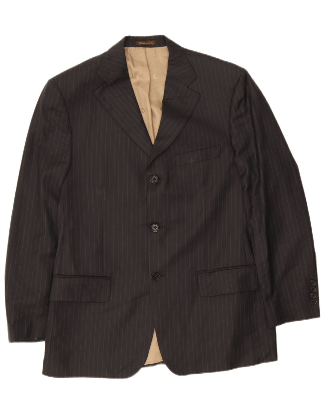 Jachetă pentru bărbați Marks & Spencer, cu 3 nasturi, UK 38 Medium Black Pinstripe