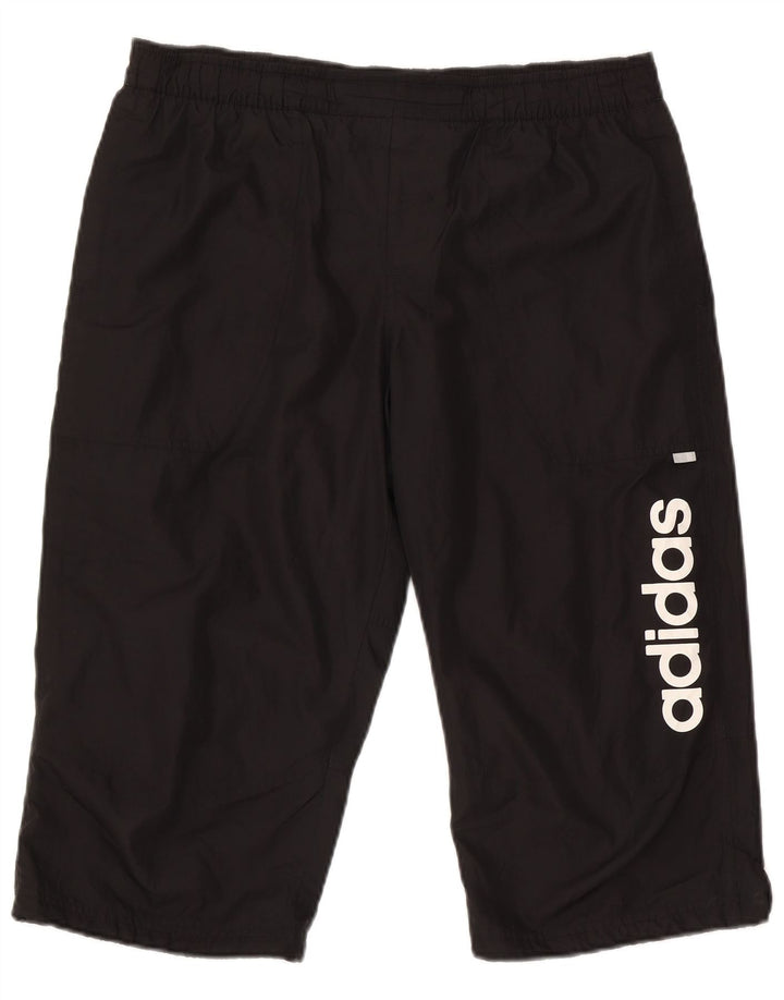 Pantaloni scurți sport pentru bărbați Adidas Graphic Bermuda, poliester mediu negru