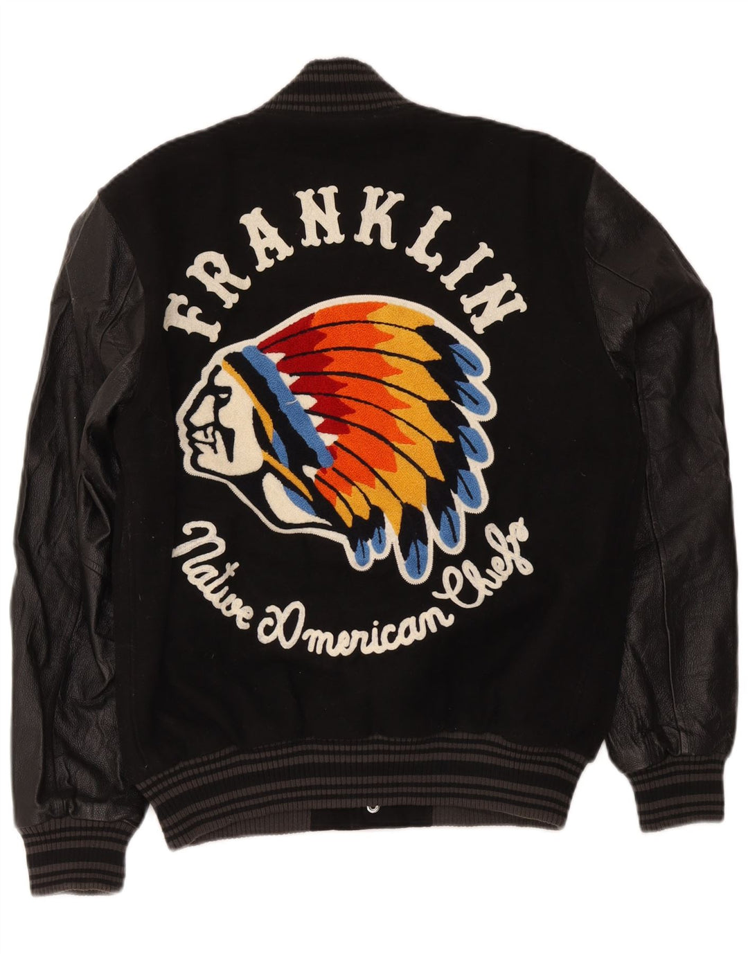 Jachetă Varsity pentru bărbați Franklin Marshall UK 38 Medium Black Colorblock