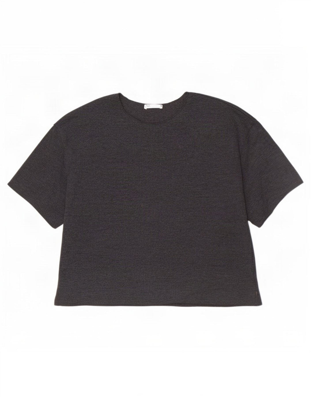 Tricou pentru femei Zara UK 12, bumbac gri mediu