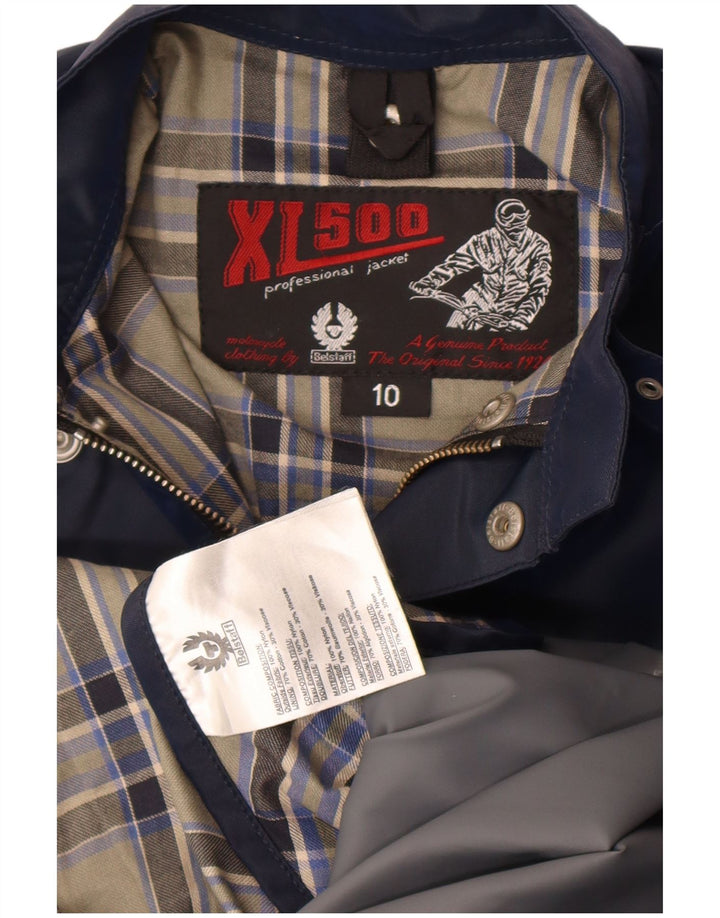 Jachetă Belstaff pentru băieți Motorstyle Racer 9-10 ani, nailon bleumarin