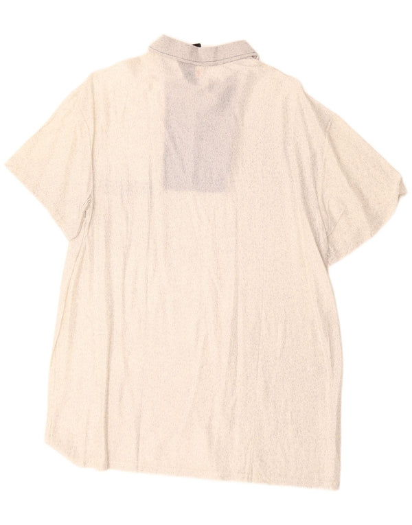 Cămașă vintage cu mânecă scurtă pentru bărbați, IT 52, mare, alb pătat