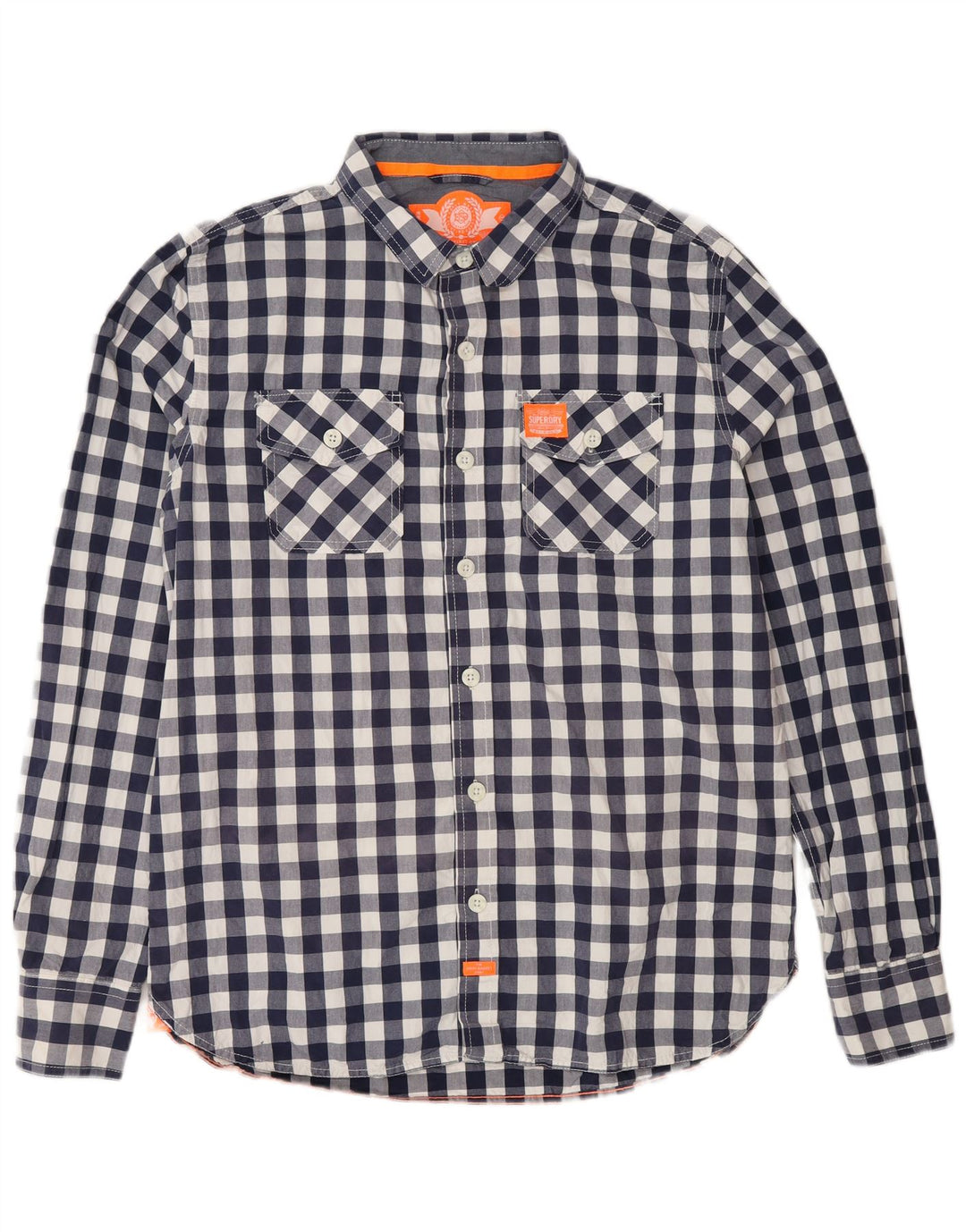 Cămașă pentru bărbați Superdry 2XL, bumbac vichy, albastru bleumarin