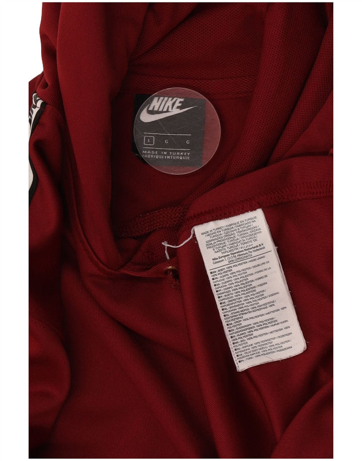 Pulover cu glugă grafic pentru bărbați Nike, mare, din poliester burgundă