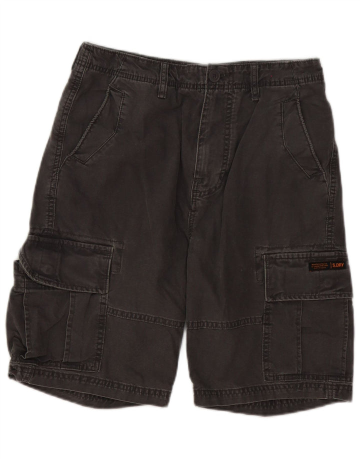 Pantaloni scurți cargo Superdry pentru bărbați W30, bumbac gri mediu