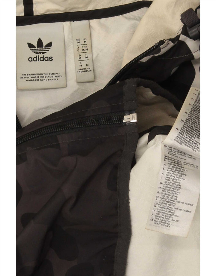 Jachetă de ploaie cu glugă pentru bărbați Adidas UK 38 Medium Gri Camuflage Poliester