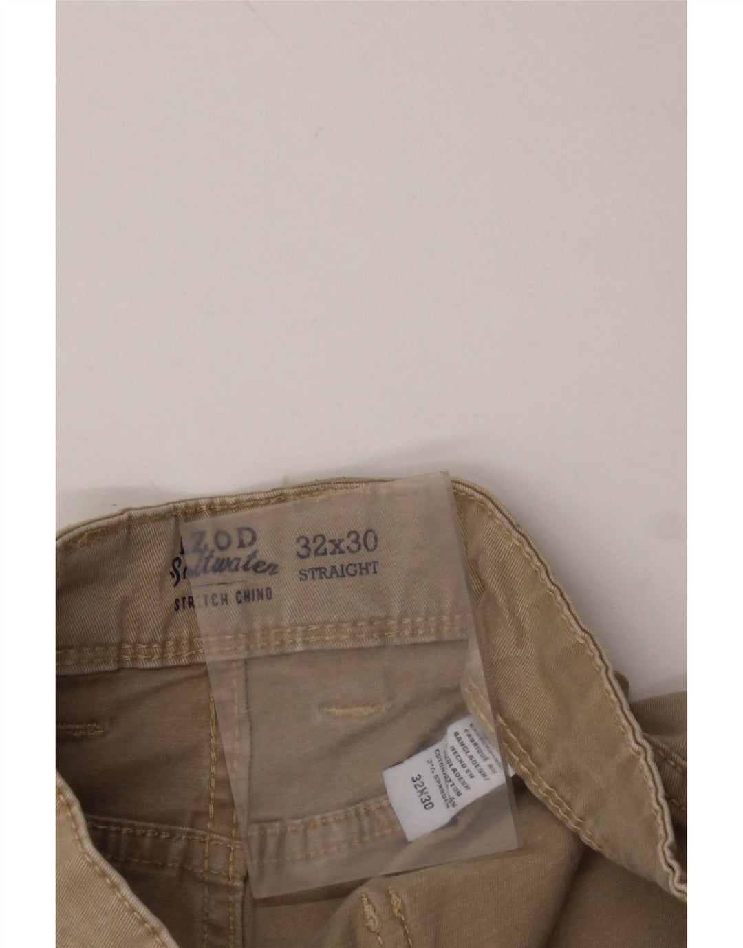 IZOD Pantaloni casual drepti pentru bărbați cu apă sărată L32 L30 bumbac bej
