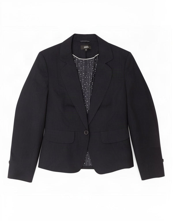 Jachetă pentru femei Marks & Spencer cu 1 buton, UK 14, bleumarin mediu