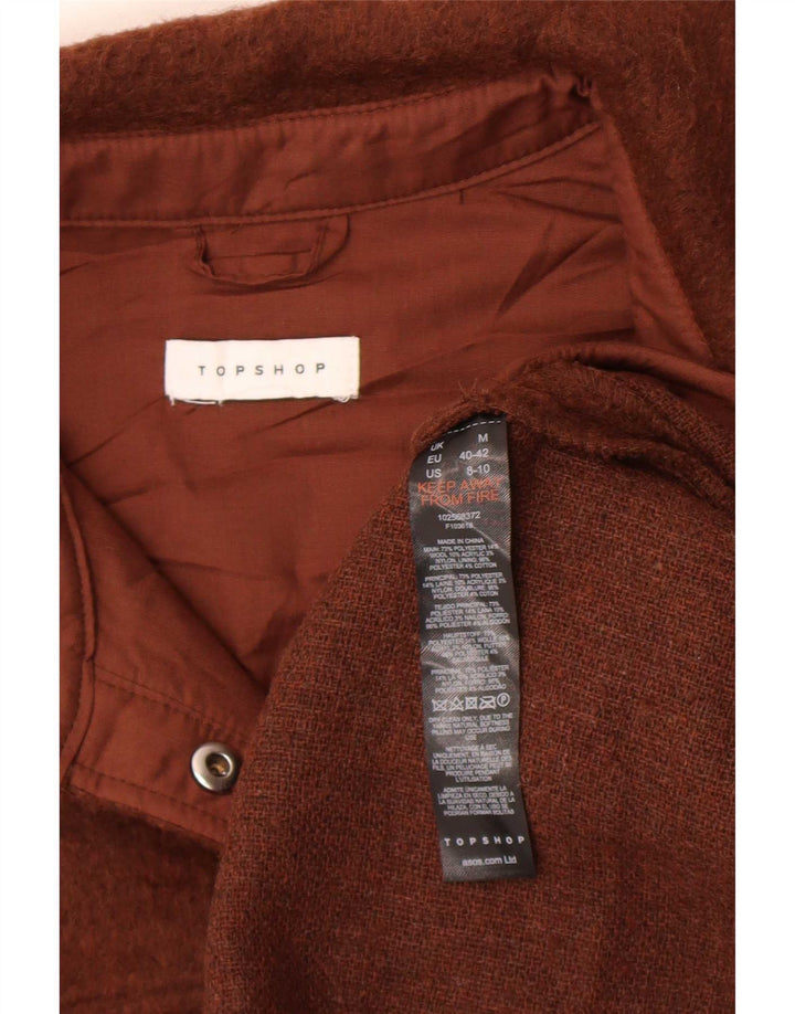 Cămașă de flanel pentru femei Topshop UK 14 Poliester maro mediu