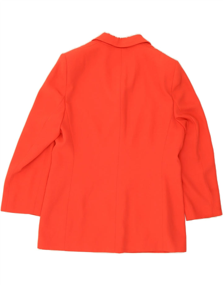 LUISA SPAGNOLI Womens Longline 3 Button Blazer Jacket IT 48 XL Red Acetate Vintage Luisa Spagnoli and Second-Hand Luisa Spagnoli from Messina Hembry 