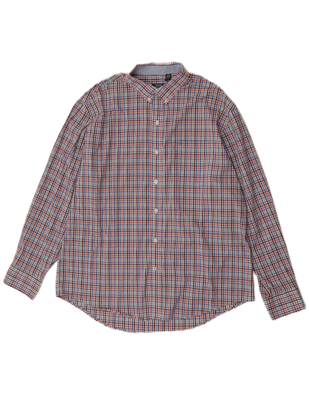 Cămașă Izod pentru bărbați XL, bumbac vichy multicolor