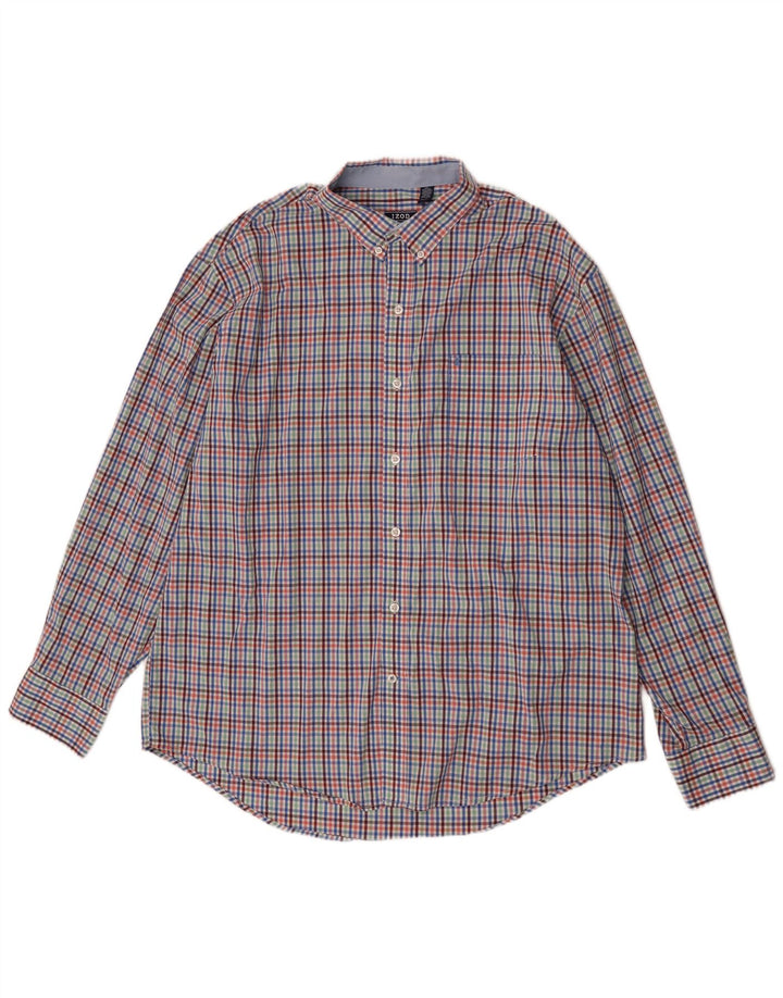 Cămașă Izod pentru bărbați XL, bumbac vichy multicolor