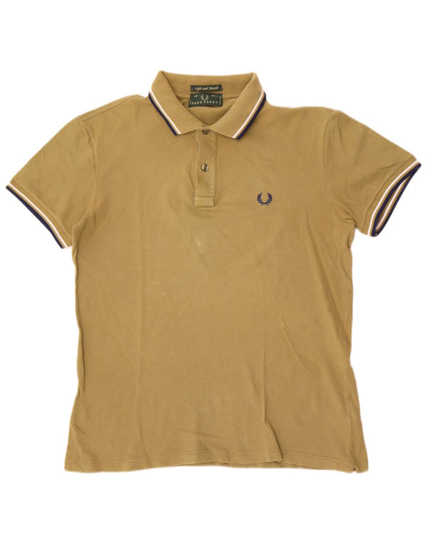 Cămașă polo pentru bărbați Fred Perry, ușor și elastic, bumbac kaki mediu