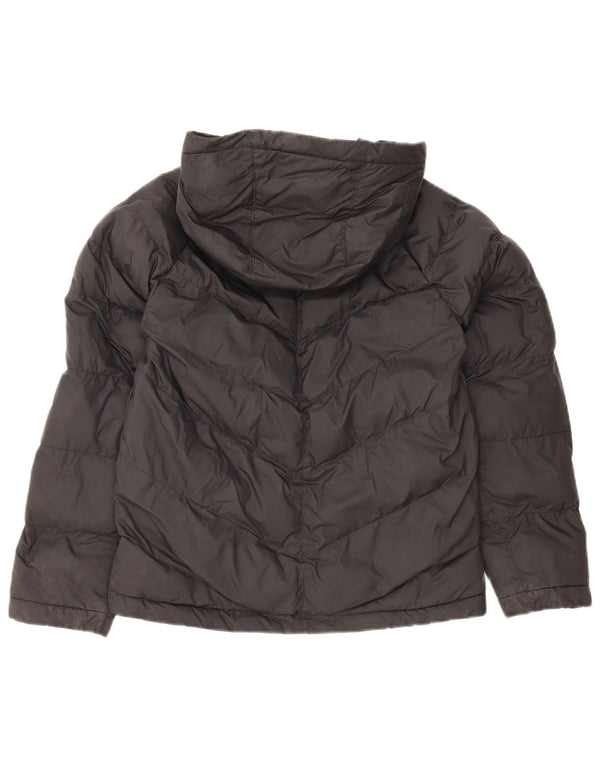 Nike Boys Hooded Padded Jacket 10-11 Years Medium Black Polyester