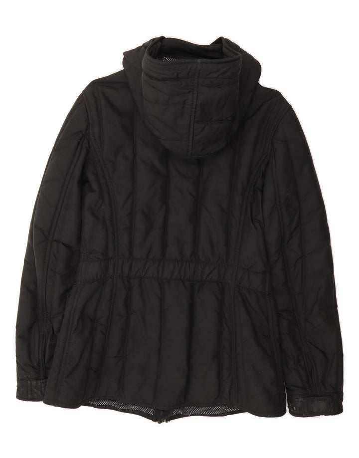 REFRIGIWEAR Womens Hooded Rain Jacket UK 14 Large Black Nylon Vintage Refrigiwear and Second-Hand Refrigiwear from Messina Hembry 