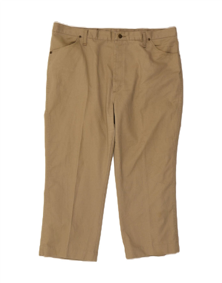 RUSTLER Mens Straight Cropped Trousers W42 L25 Beige Vintage Rustler and Second-Hand Rustler from Messina Hembry 
