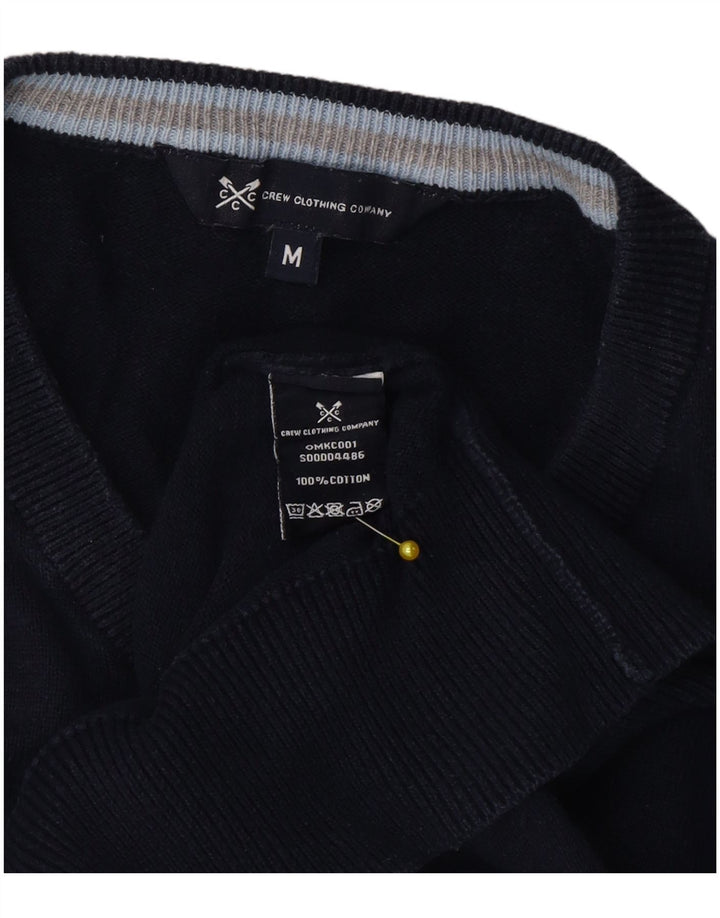 Crew Clothing Pulover pentru bărbați cu decolteu în V Pulover mediu din bumbac bleumarin