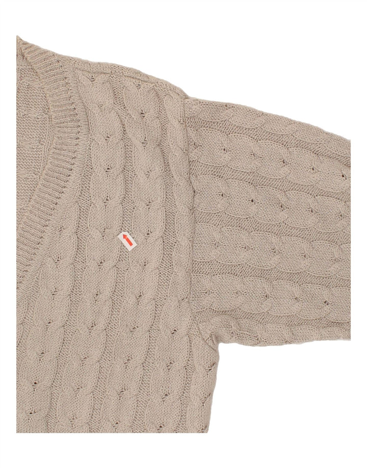 VINTAGE Womens Cardigan Sweater UK 14 Medium Grey Vintage Vintage and Second-Hand Vintage from Messina Hembry 
