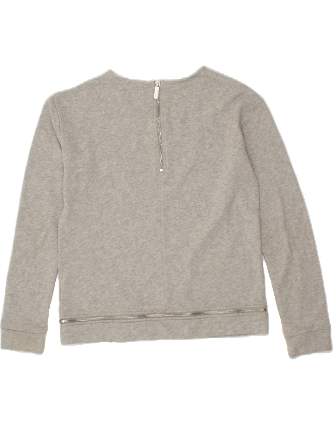 CALVIN KLEIN Womens Graphic Sweatshirt Jumper UK 14 Medium Grey Cotton Vintage Calvin Klein and Second-Hand Calvin Klein from Messina Hembry 