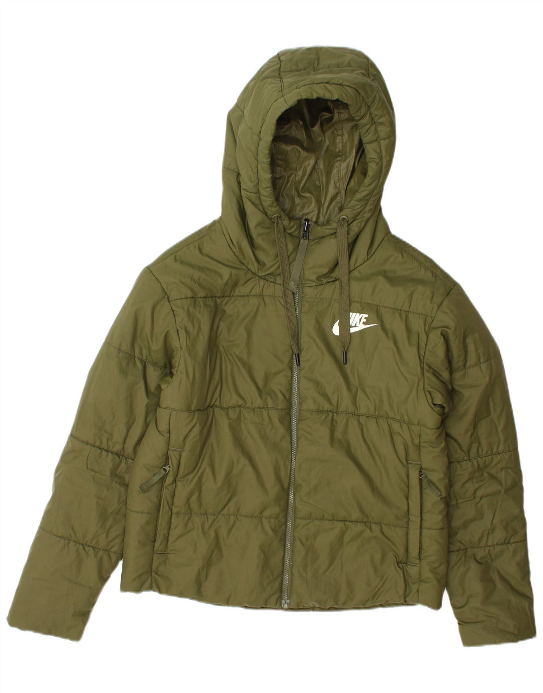 Jachetă reversibilă căptușită Nike pentru femei UK 12 Poliester verde mediu