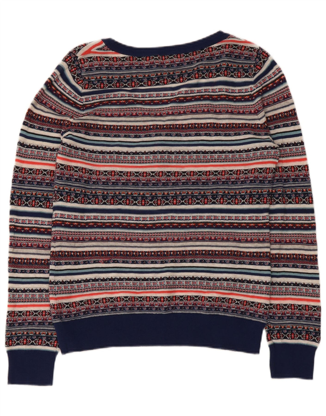 Monsoon Pulover cu decolteu în V pentru femei UK 12 Medium Multicolor Fair Isle