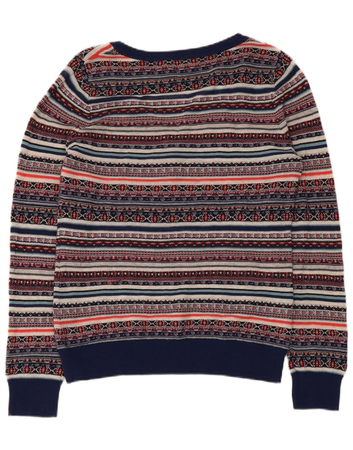 Monsoon Pulover cu decolteu în V pentru femei UK 12 Medium Multicolor Fair Isle
