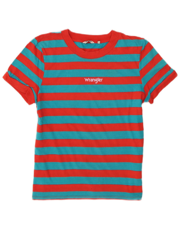 Tricou grafic Wrangler pentru femei Top UK 6 XS bumbac cu dungi portocalii