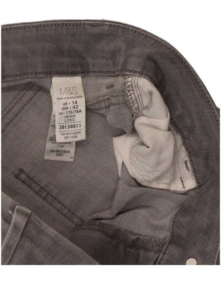 Blugi drepti pentru femei Marks & Spencer UK 14 Large W32 L31 Gri Bumbac