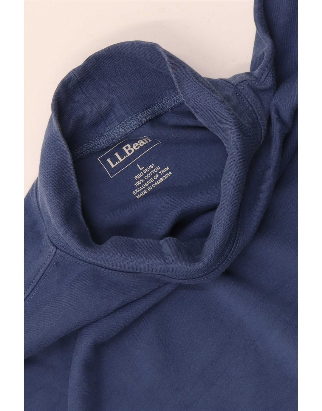 Top pentru bărbați L.L.Bean cu mânecă lungă mare, albastru bleumarin, bumbac