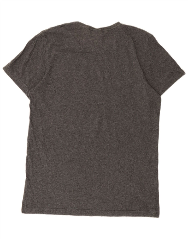 Tricou grafic pentru bărbați Adidas Top, bumbac, gri mediu