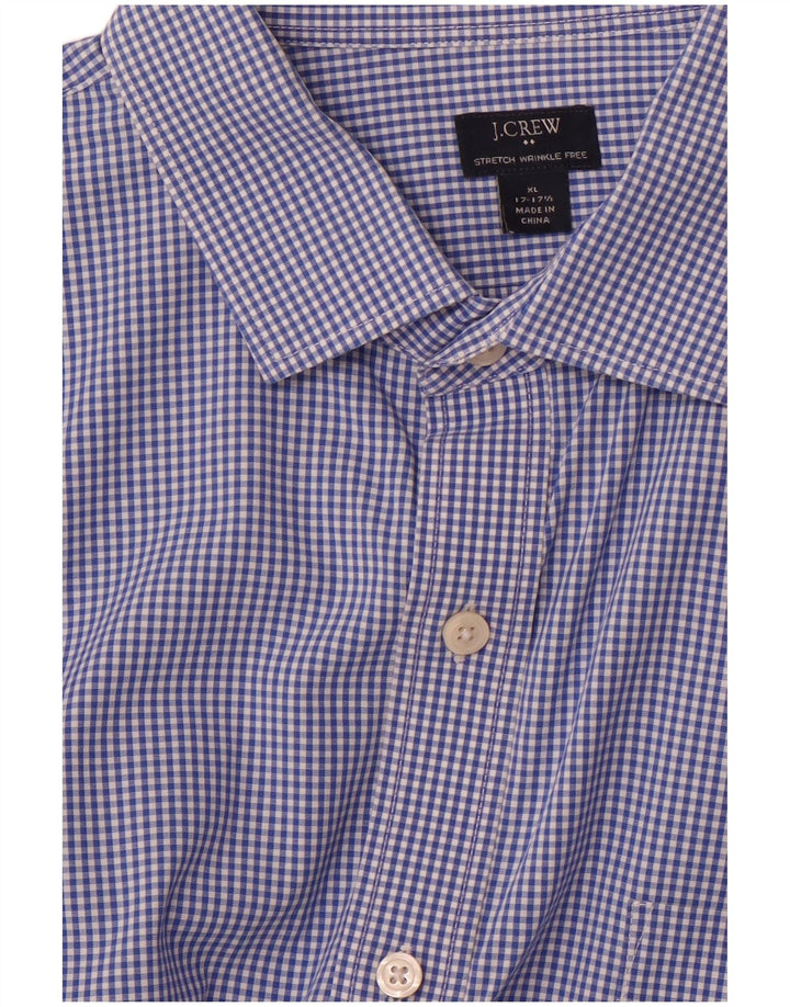 Cămașă elastică pentru bărbați J. Crew Mărimea 17 17/12 XL Vichy albastru