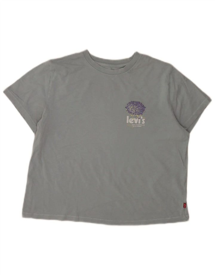 Tricou Levi's Crop Graphic Top pentru femei UK 14 Medium Gri Bumbac