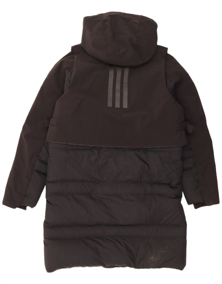 Palton căptușit cu glugă Adidas pentru bărbați Marea Britanie 38 Nylon mediu negru