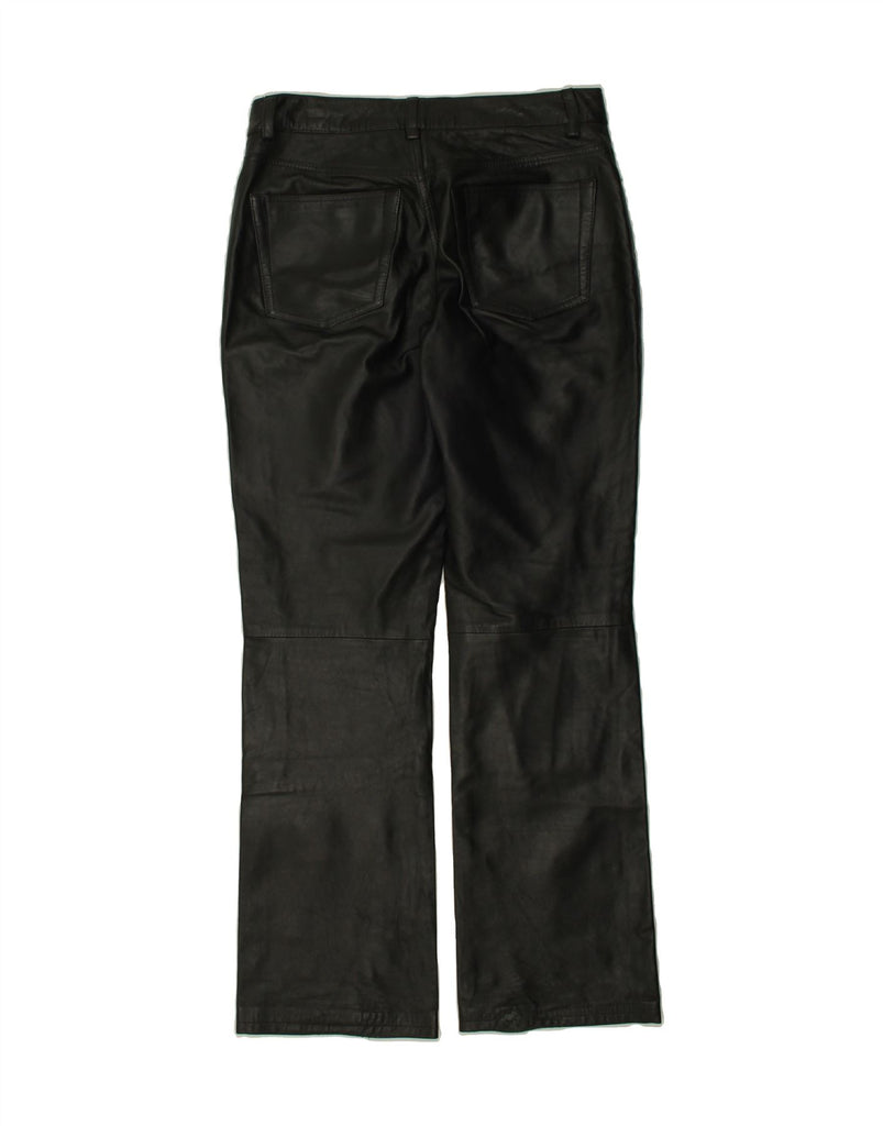 OLD NAVY Womens Bootcut Leather Trousers US 8 Medium W30 L30 Black Leather Vintage Old Navy and Second-Hand Old Navy from Messina Hembry 