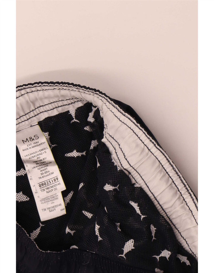 Pantaloni scurți de înot pentru bărbați Marks & Spencer, poliester mici, albastru