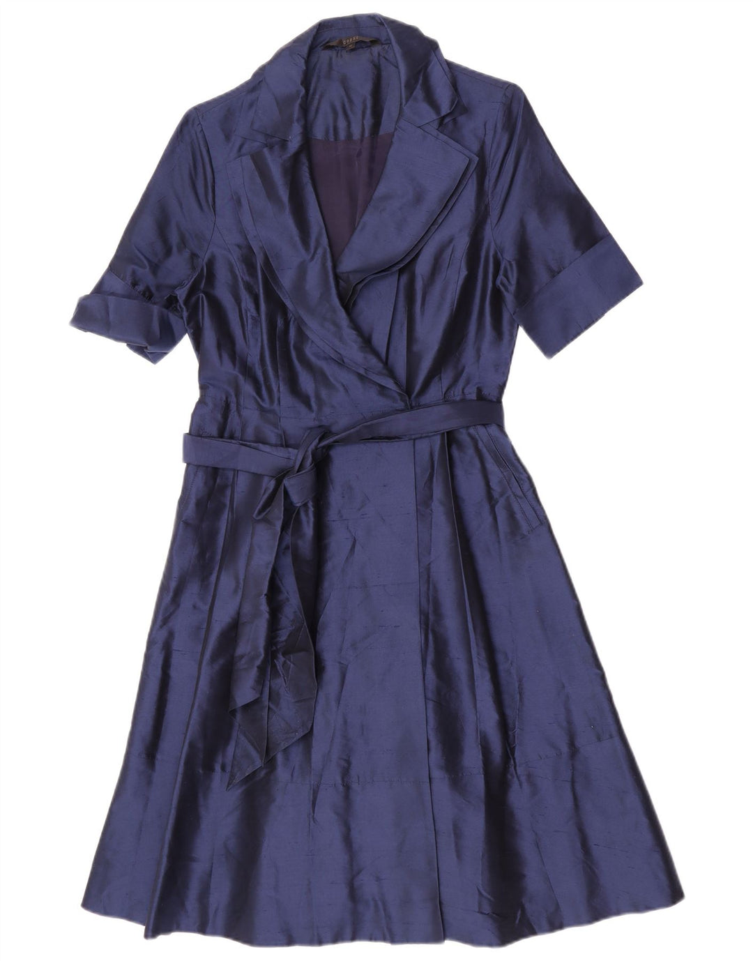 Coast Womens Wrap Dress UK 12 Medium Bleumarin Mătase