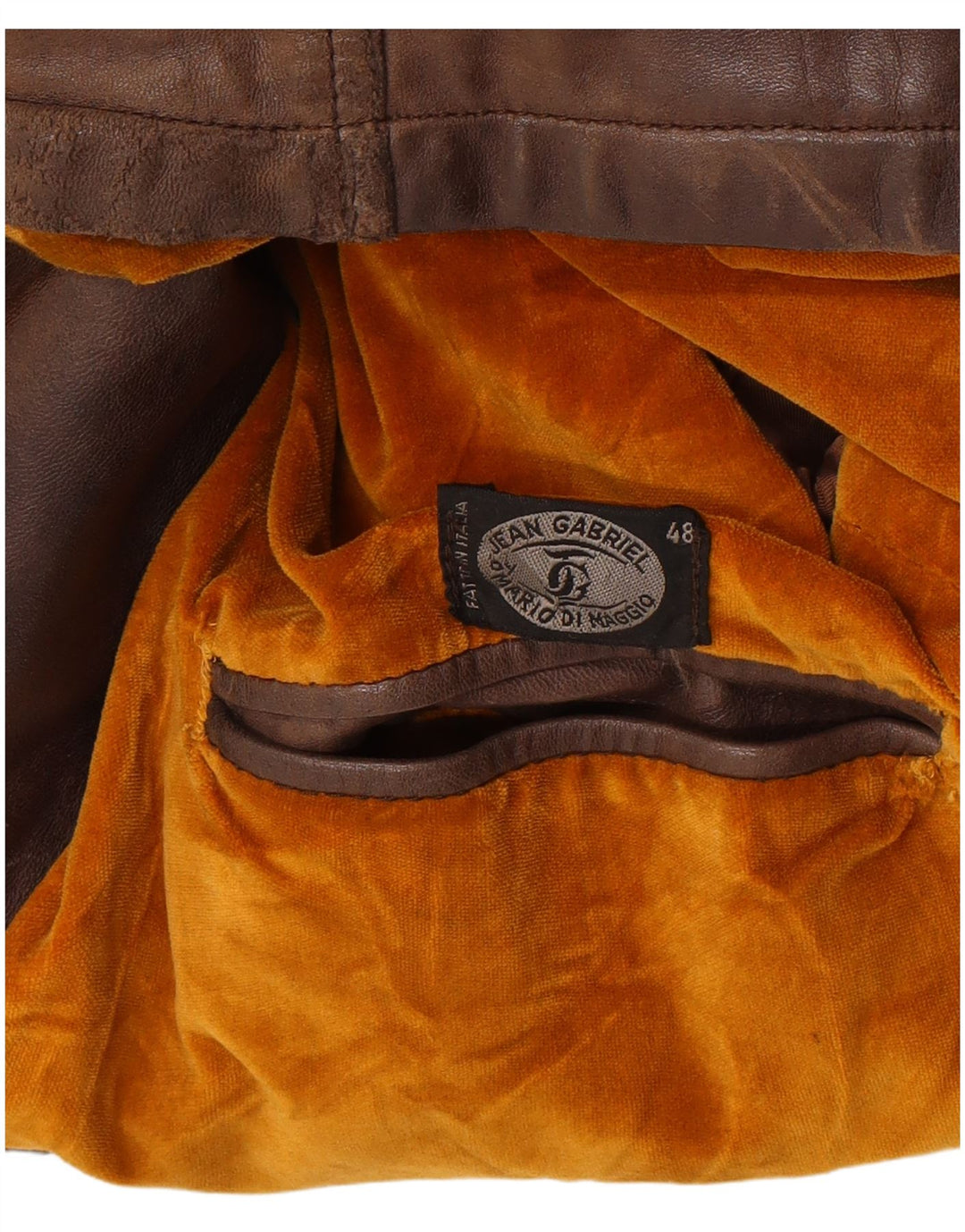 Jachetă militară din piele pentru femei Jean Gabriel IT 48 XL maro