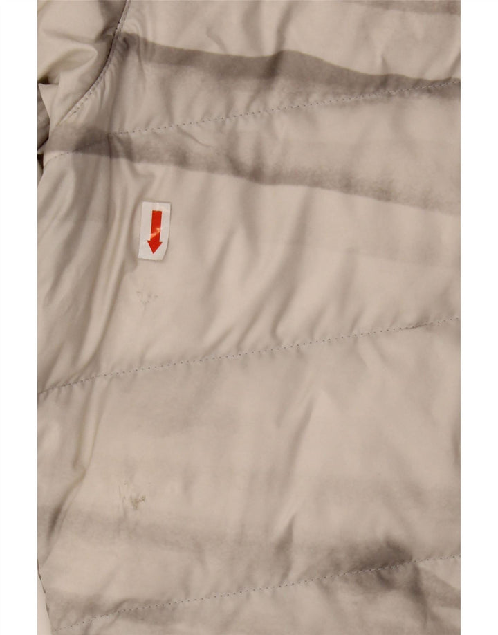 Jack Wolfskin Jachetă căptușită cu glugă pentru femei UK 18 XL Gri Tie Dye Poliester