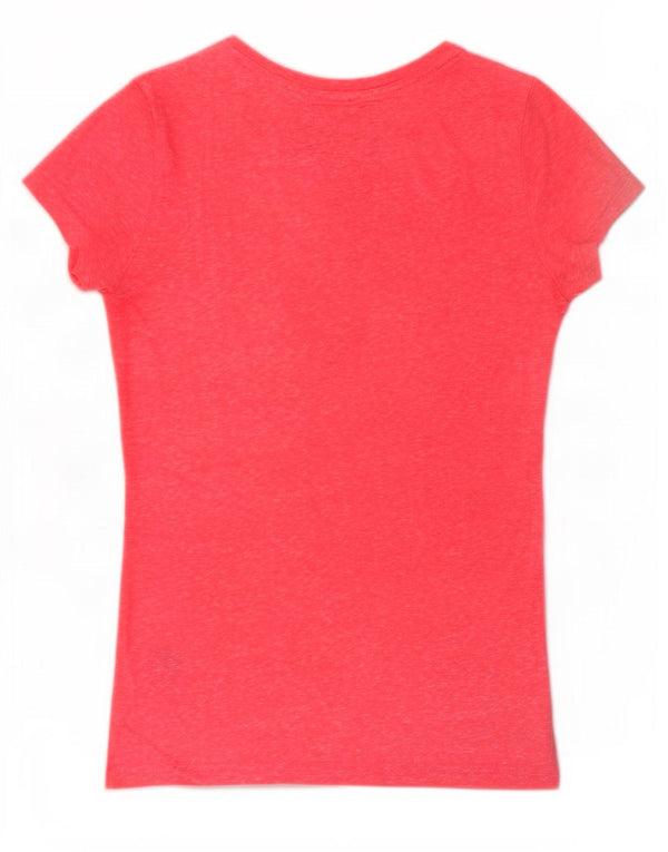Tricou grafic Superdry pentru femei Top UK 12 Medium Pink Flecked Polyester